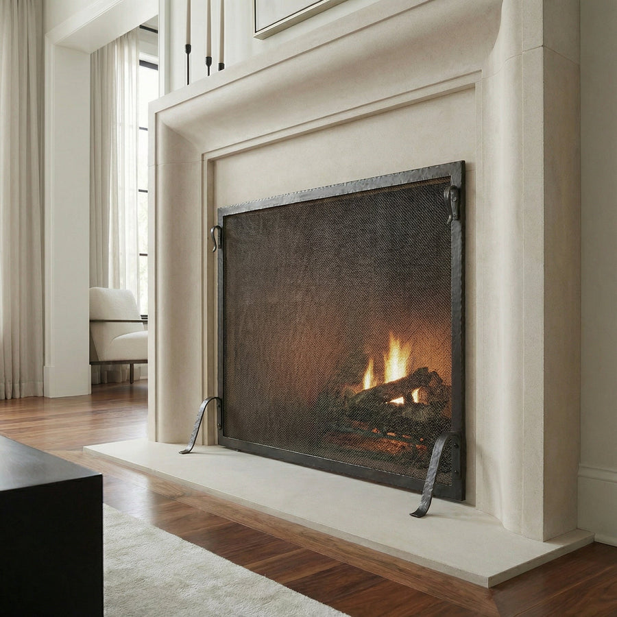 Custom Made Single Panel Fireplace Screen