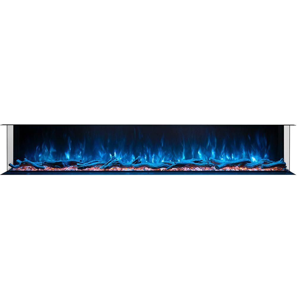 Modern Flames Landscape Pro Multi 120-Inch Three-Sided Built-In Electric Fireplace