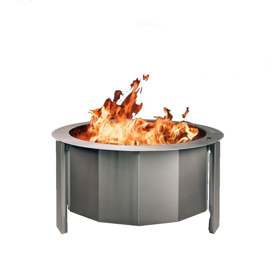 Firegear LUME Stainless Steel Wood Fire Pit — Standard or Sear Top