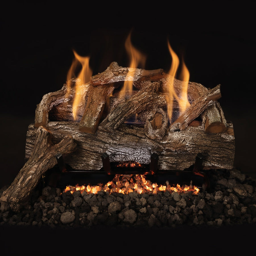 Weathered Oak Single-Sided Ventless Gas Log Set
