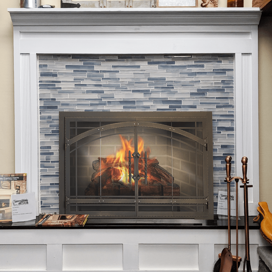 Madrid - Masonry & Prefab Fireplace Glass Doors - ExceptionalFire
