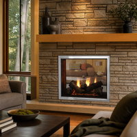 Majestic Fortress Indoor/Outdoor See-Through Direct Vent Gas Fireplace - Model FORTRESS — lifestyle