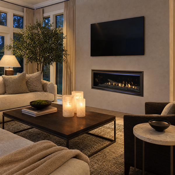 Majestic Jade 42" Direct Vent Linear Gas Fireplace — lifestyle