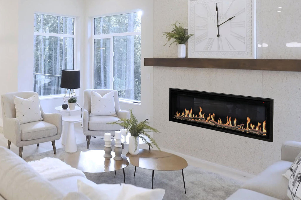 Modern Flames Orion Slim 60-Inch Three-Sided Built-In Electric Fireplace - Model OR60-SLIM