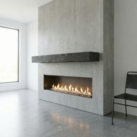 Flat Sawn Non-Combustible Concrete Mantel Shelf Eclipse Finish