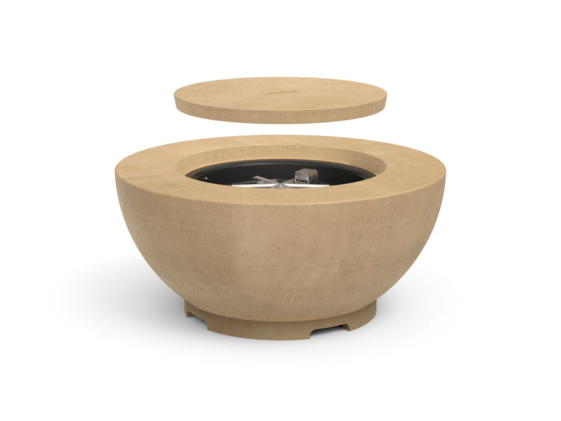 American Fyre Designs 36 Inch Chat Fire Bowl in Cafe Blanco