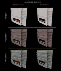 Modern Flames Allwood Fireplace Media Wall System for Spectrum Slimline 60" - Model AFWS