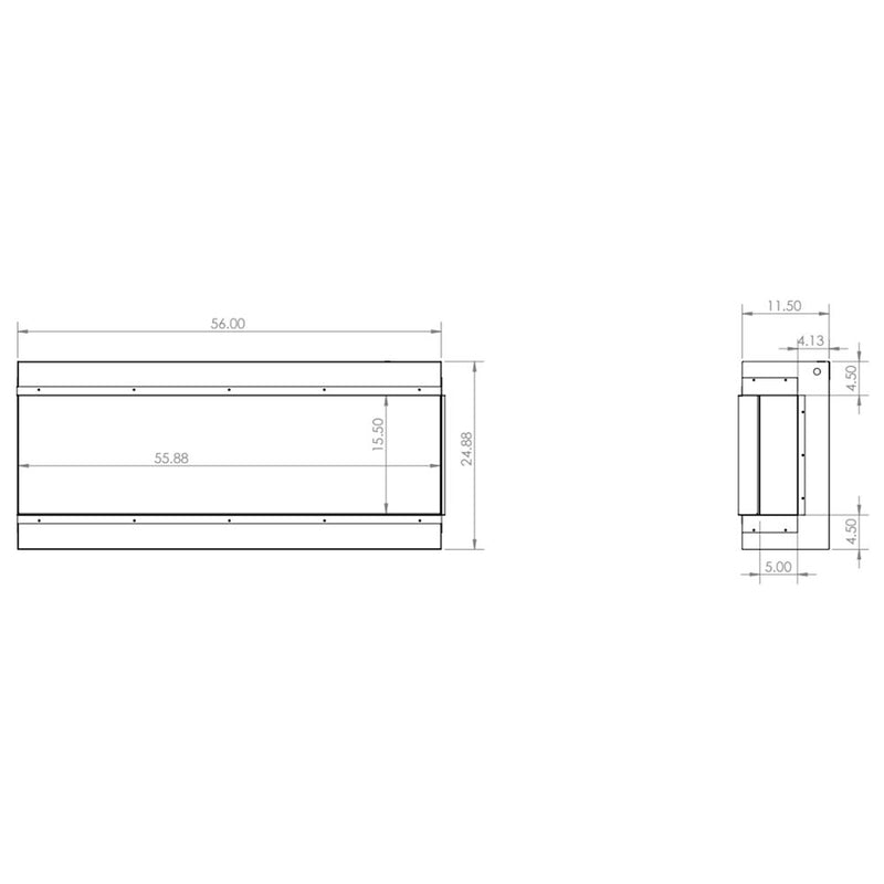 Modern Flames Landscape Pro Multi 56-Inch Three-Sided Electric Fireplace - Model LPM-5616 - ExceptionalFire