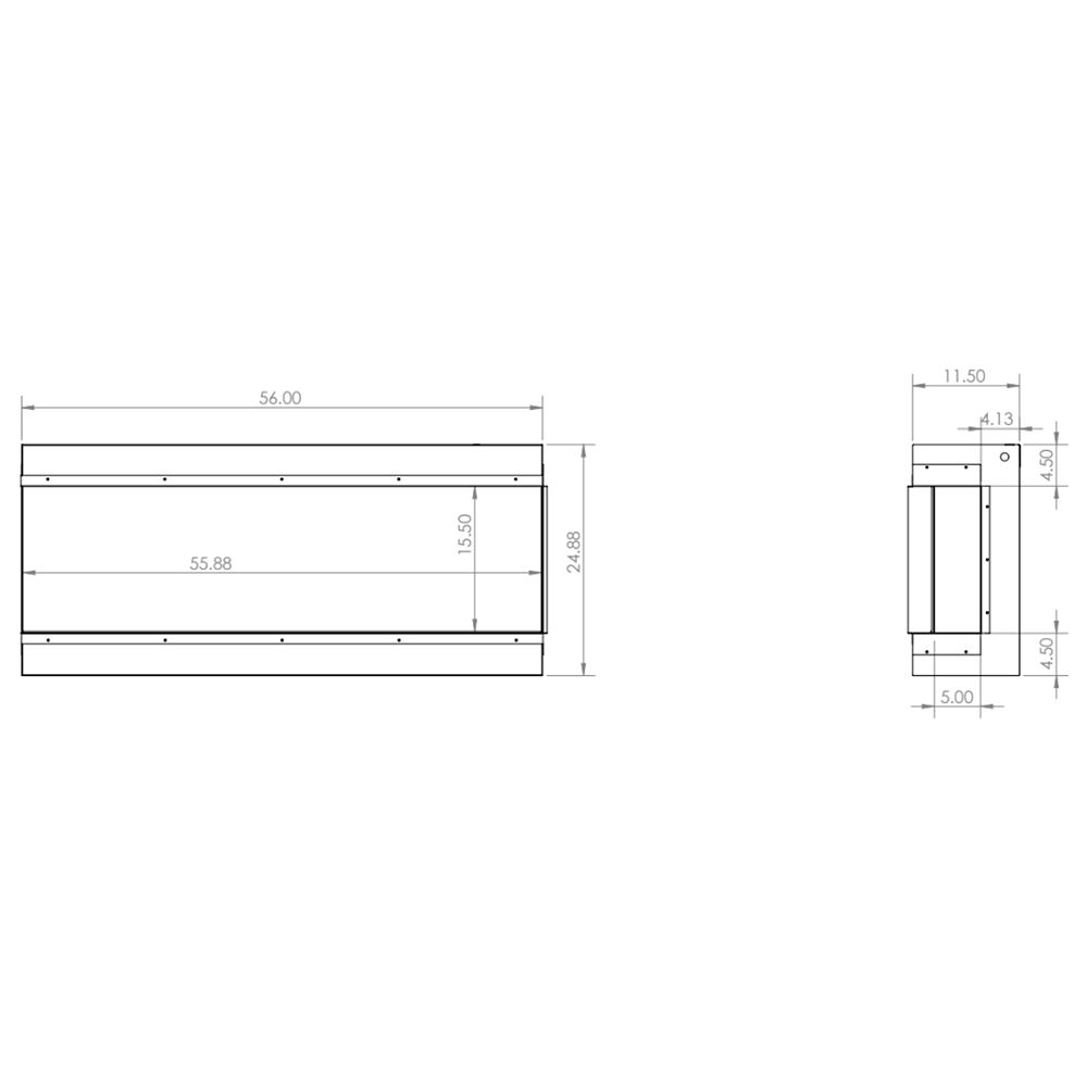 Modern Flames Landscape Pro Multi 56-Inch Three-Sided Electric Fireplace - Model LPM-5616 - ExceptionalFire