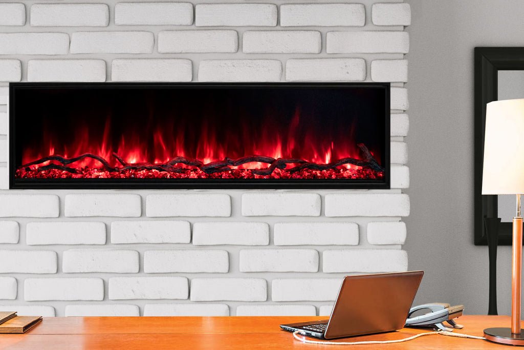 Modern Flames Landscape Pro Slim 56-Inch Built In Wall Mount Electric Fireplace - Model LPS-5614 - ExceptionalFire