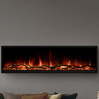 Modern Flames Landscape Pro Slim 68-inch built-in electric fireplace with Hybrid-FX flames and RGB lighting