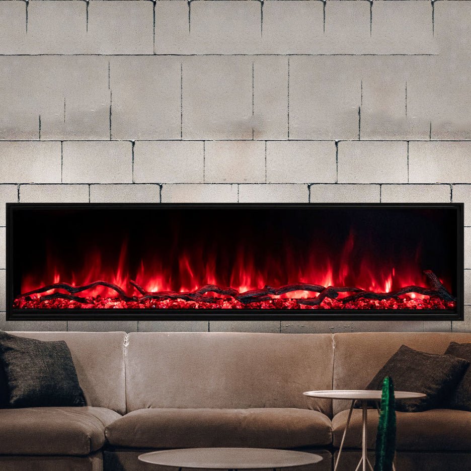Modern Flames Landscape Pro Slim 80-Inch Built In Wall Mount Electric Fireplace - Model LPS-8014 - ExceptionalFire