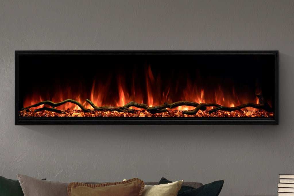 Modern Flames Landscape Pro Slim 96-Inch Built In Wall Mount Electric Fireplace - Model LPS-9614 - ExceptionalFire