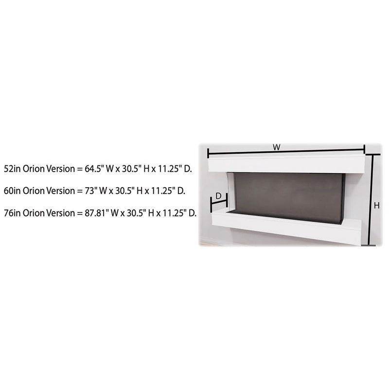 Modern Flames Orion Multi 120-Inch Three-Sided Built-In Electric Fireplace - Model OR120-MULTI - ExceptionalFire