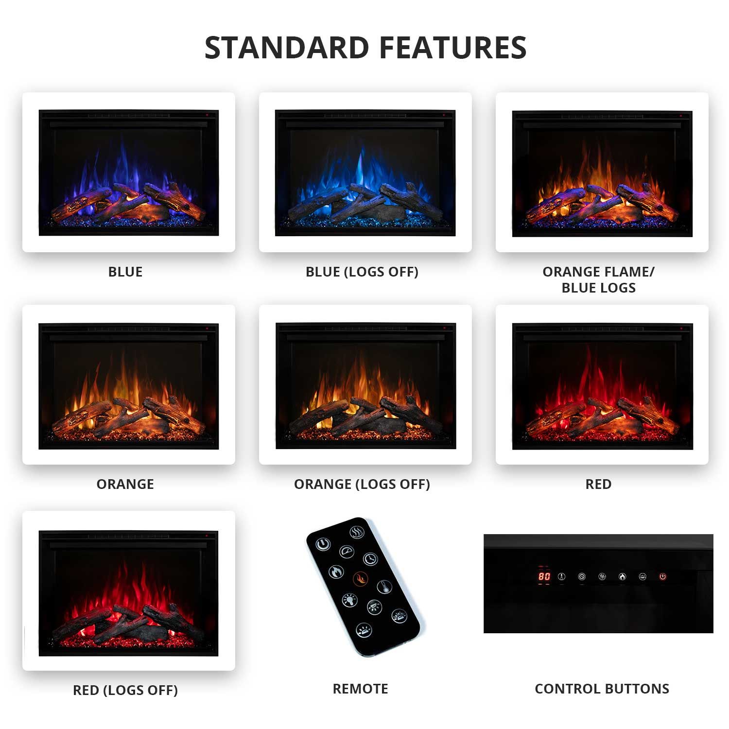 Modern Flames RedStone 26-Inch Electric Fireplace - Built-In - Model RS-2621 - ExceptionalFire