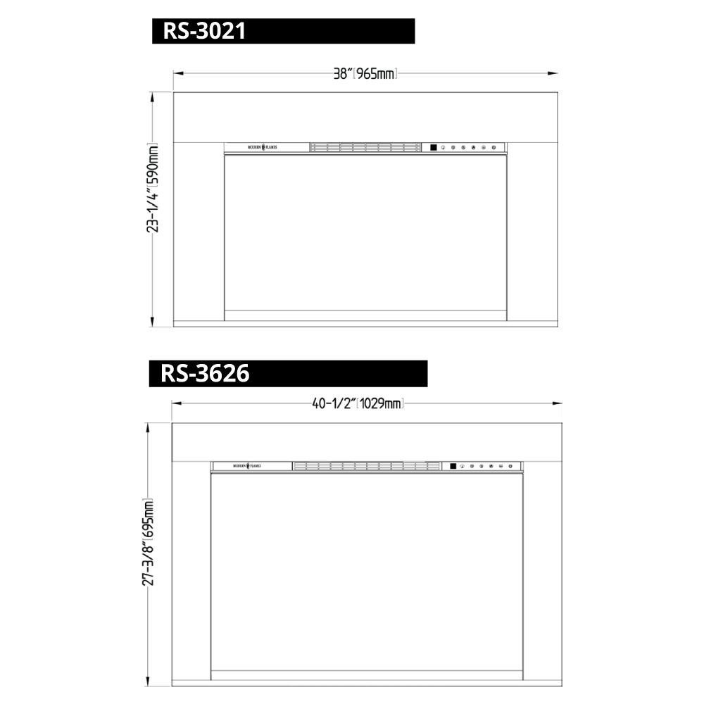 Modern Flames RedStone 36-Inch Electric Fireplace - Built-In - Model RS-3626 - ExceptionalFire