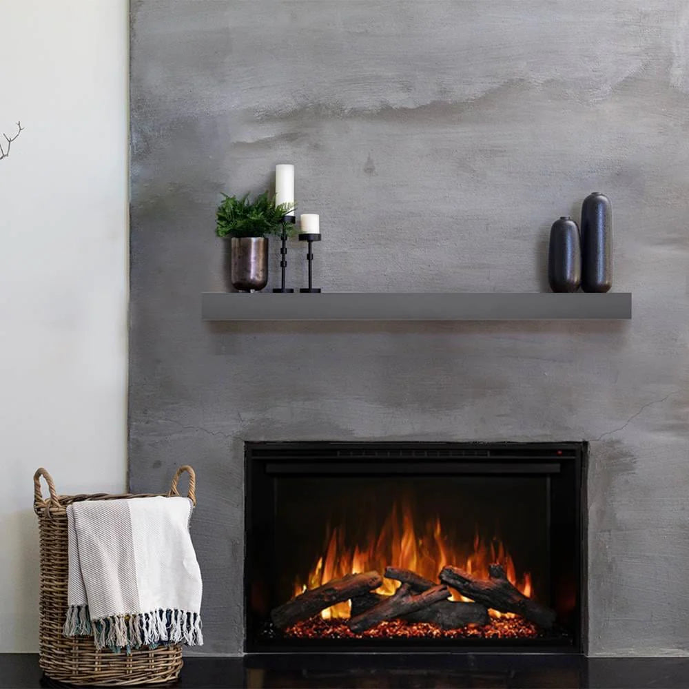 Standard Sizes Non-Combustible Steel Mantel Shelves - 12 Finishes Available