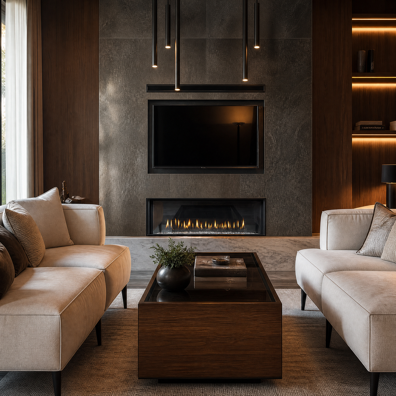 Montigo Distinction 48" Direct Vent Gas Fireplace - Model D4815 — lifestyle