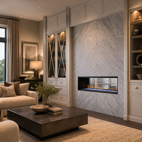 Montigo Distinction 72" See-Through Direct Vent Gas Fireplace - Model D7215 ST — lifestyle