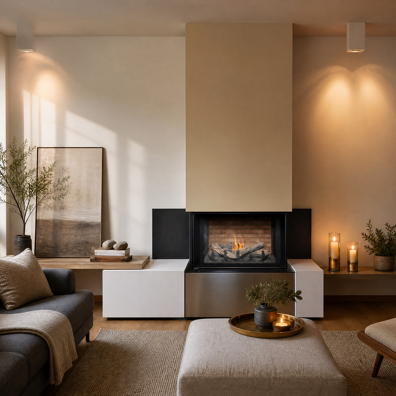 Montigo Divine Bay 38" 3-Sided Direct Vent Gas Fireplace - Model H38DFPRC — lifestyle