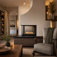 Montigo Divine Pier 38" Peninsula Linear Direct Vent Gas Fireplace - Model HL38PF — lifestyle