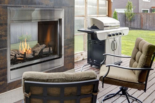 Montigo Divine 38" See-Through Outdoor Vent-Free Gas Fireplace - Model H38SVO