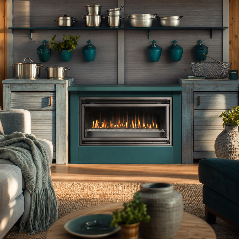 Montigo Mahana 42" Outdoor Vent-Free Linear Gas Fireplace - Model PL42VO — lifestyle