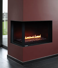 Montigo Divine Corner 38" 2-Sided Linear Direct Vent Gas Fireplace - Model HL38DFCL/CR