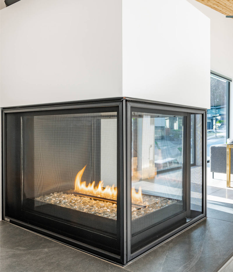 Montigo Divine Pier 38" Peninsula Linear Direct Vent Gas Fireplace - Model HL38PF