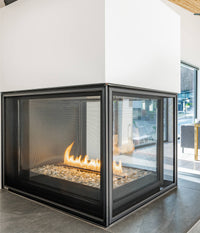 Montigo Divine Pier 38" Peninsula Linear Direct Vent Gas Fireplace - Model HL38PF
