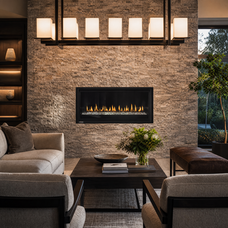 Montigo Phenom 42" Direct Vent Gas Fireplace - Model PL42DF — lifestyle