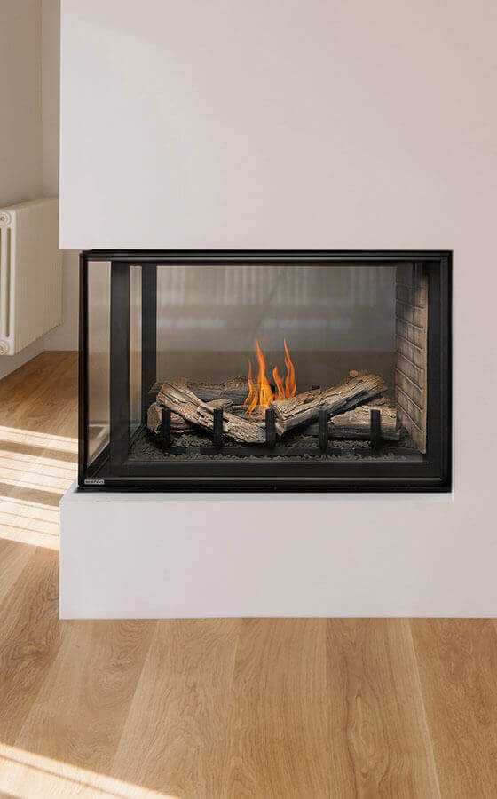 Montigo Divine Pier 38" Peninsula Direct Vent Gas Fireplace - Model H38DFPFC