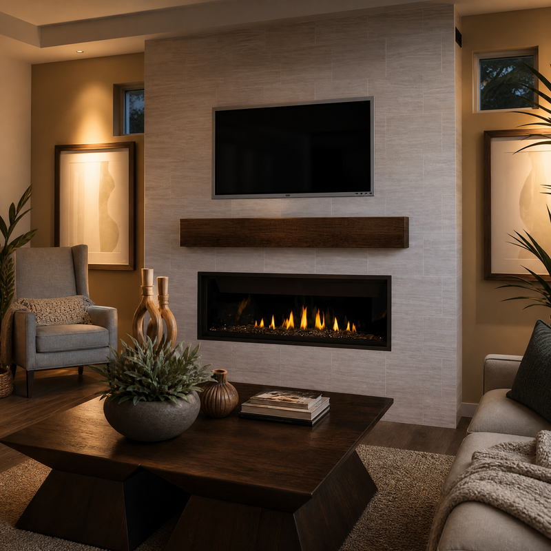 Napoleon Ascent Linear Premium 56" Direct Vent Gas Fireplace - Model BLP56 — lifestyle