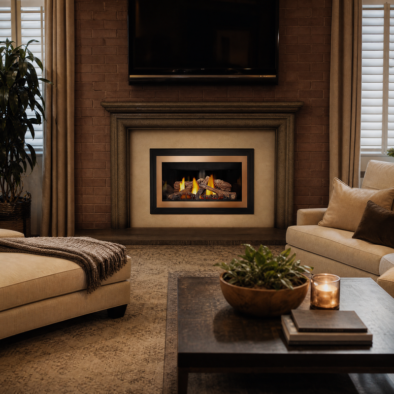 Napoleon Inspiration ZC Direct Vent Gas Fireplace Insert - Model GDIZC-NSB — lifestyle