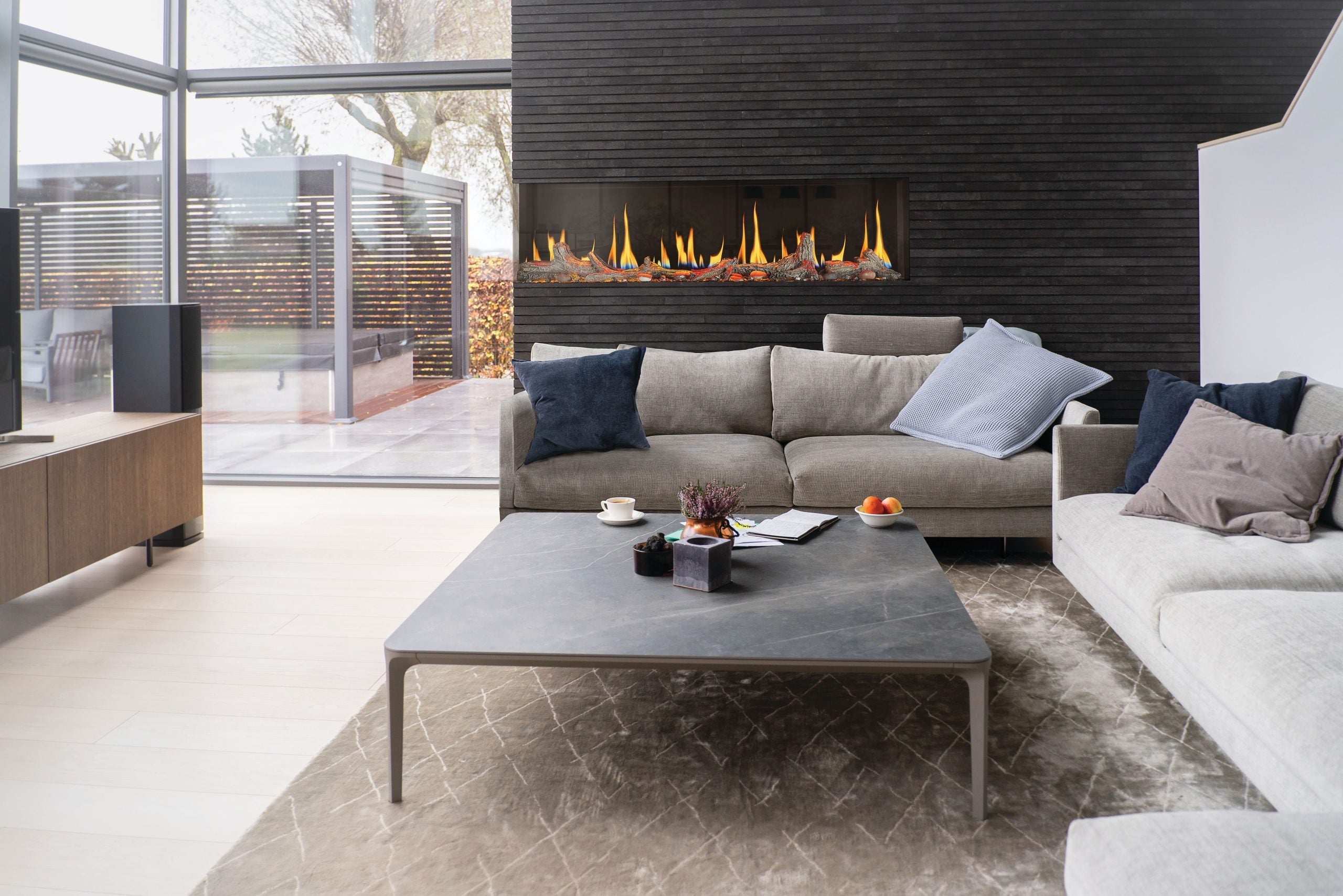 Napoleon Luminex Series Remarkable Built-In LCD Electric Fireplace - Model NEFL65LCD-3SV - ExceptionalFire