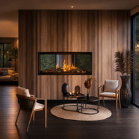 Napoleon Tall Linear Vector 50" See-Through Direct Vent Gas Fireplace - Model TLV50LN2 — lifestyle