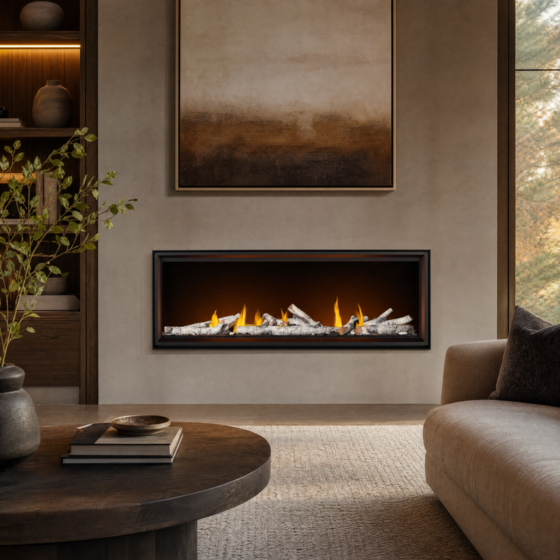 Napoleon Tall Vector 74" Direct Vent Linear Gas Fireplace — lifestyle