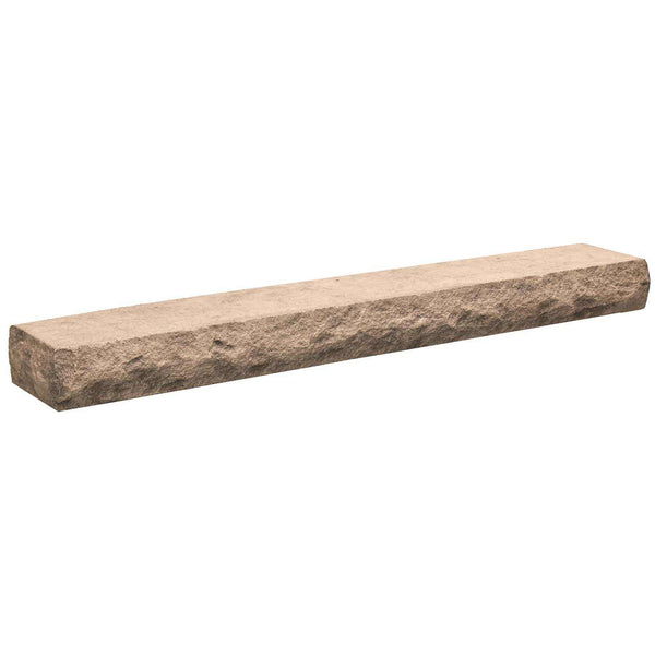 Natural cut stone non-combustible mantel shelf with hand-painted dusk finish and 9-inch depth