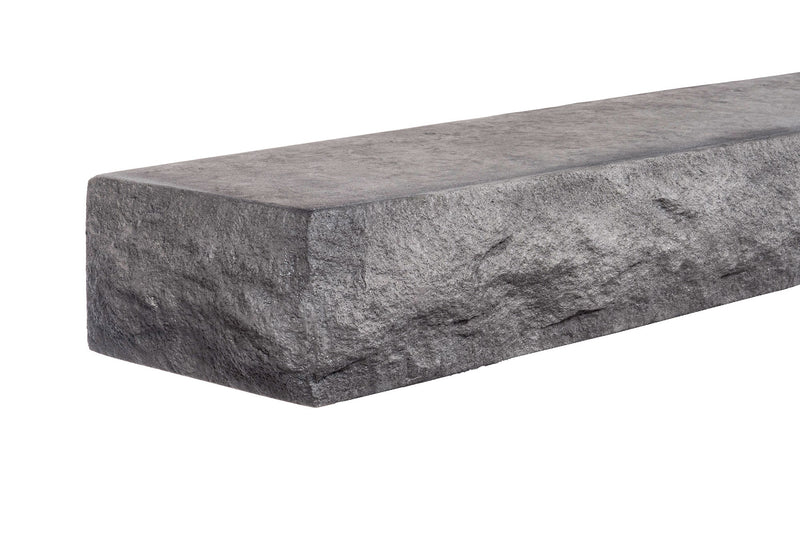 Natural Cut Stone Non-Combustible Mantel Shelf Greystone finish - ExceptionalFire