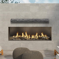 Natural Cut Stone Non-Combustible Mantel Shelf Greystone finish - ExceptionalFire