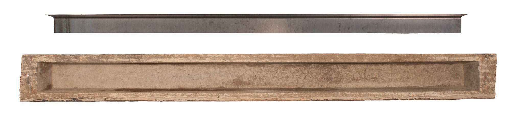 New River Weathered Beam Non-Combustible Mantel Shelf FIELDSTONE Finish - ExceptionalFire