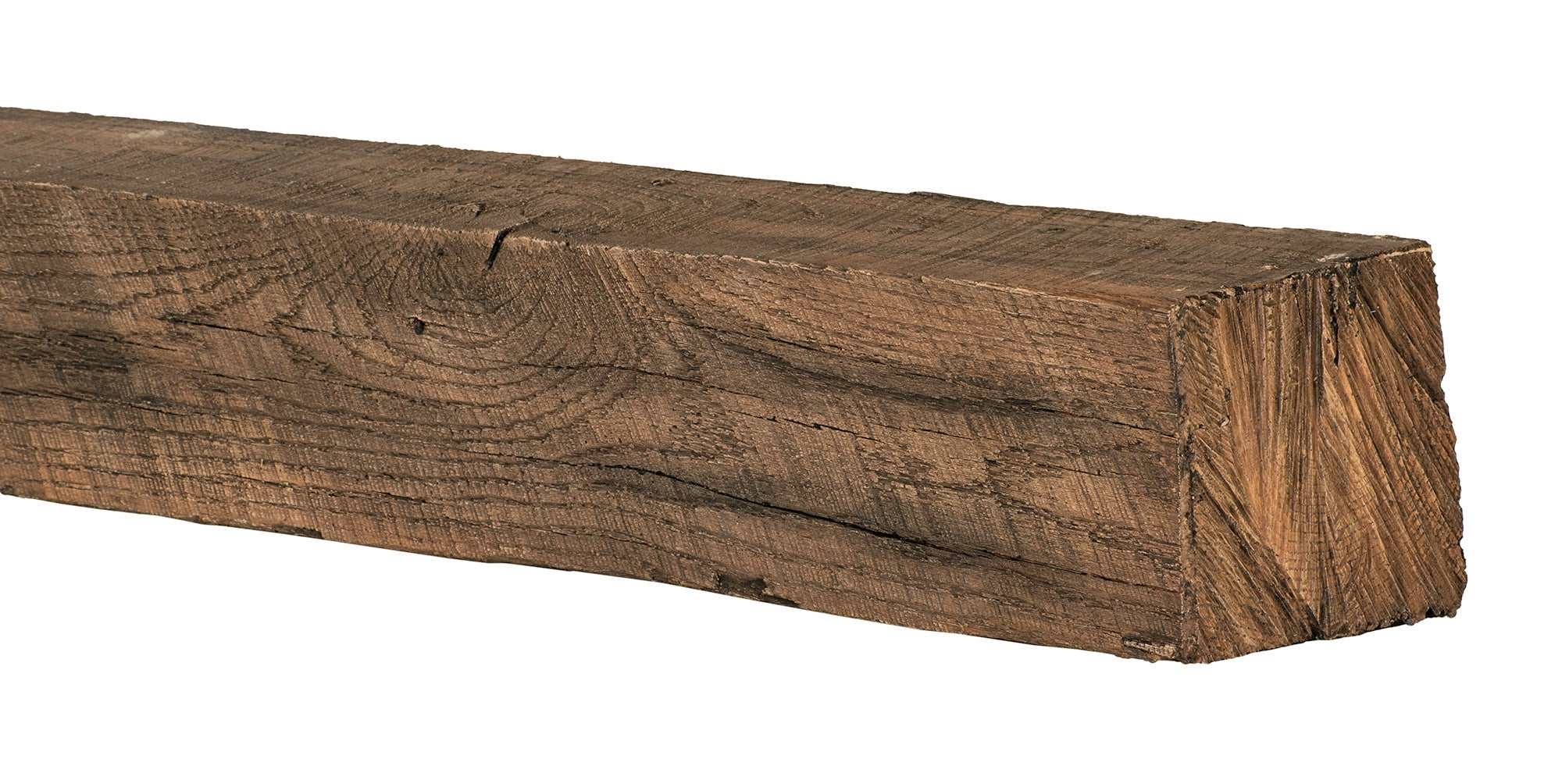 New River Weathered Beam Non-Combustible Mantel Shelf FIELDSTONE Finish - ExceptionalFire