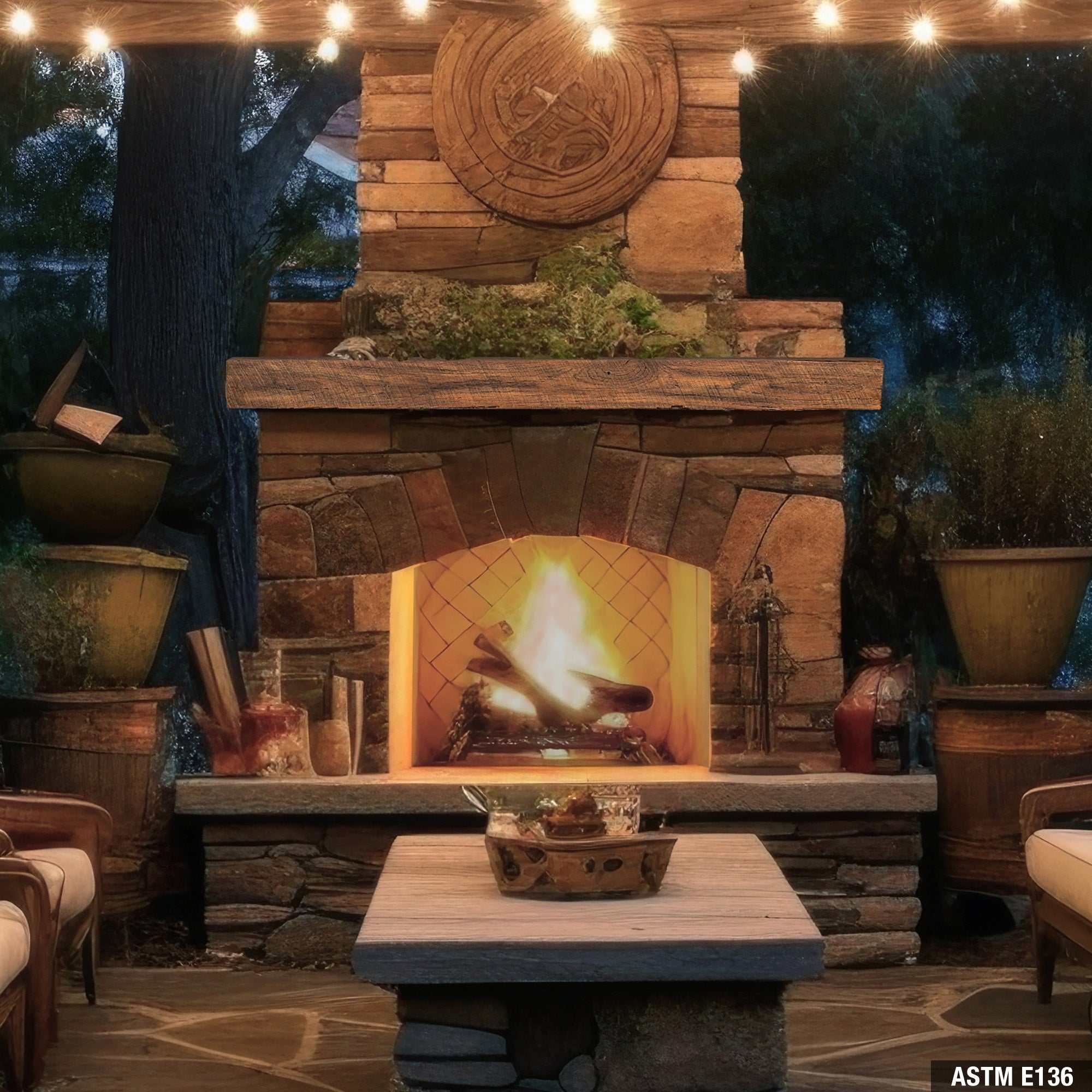 New River Weathered Beam Non-Combustible Mantel Shelf FIELDSTONE Finish - ExceptionalFire
