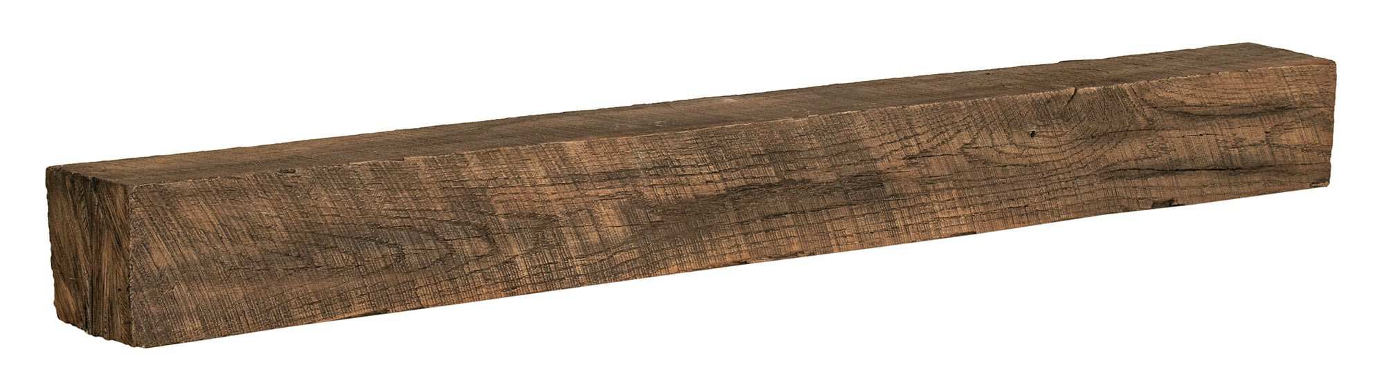 New River Weathered Beam Non-Combustible Mantel Shelf FIELDSTONE Finish - ExceptionalFire