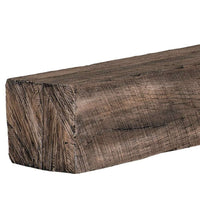 New River Weathered Beam Non-Combustible Mantel Shelf RIVER ROCK Finish - ExceptionalFire