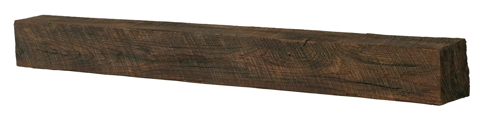 New River Weathered Beam Non-Combustible Mantel Shelf TOASTED RYE Finish - ExceptionalFire