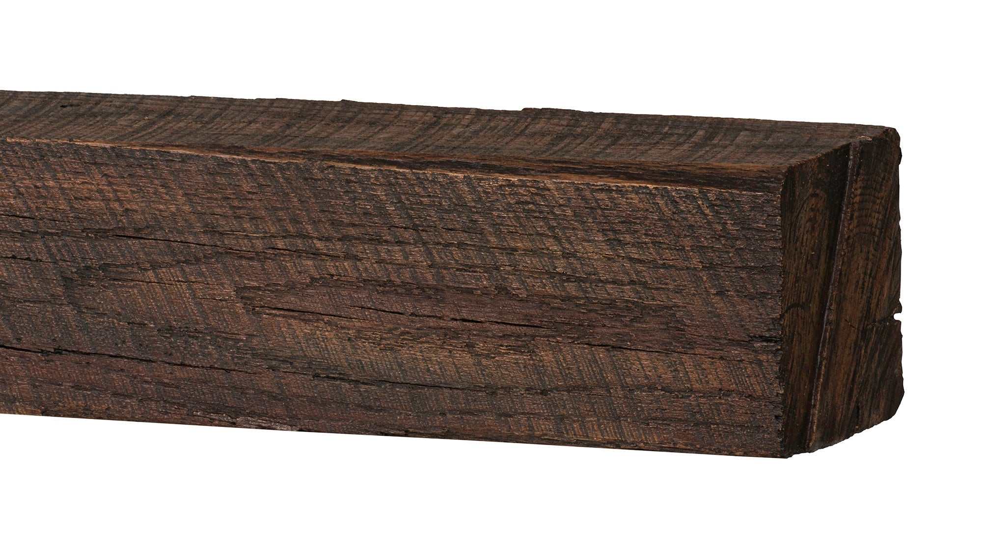 New River Weathered Beam Non-Combustible Mantel Shelf TOASTED RYE Finish - ExceptionalFire