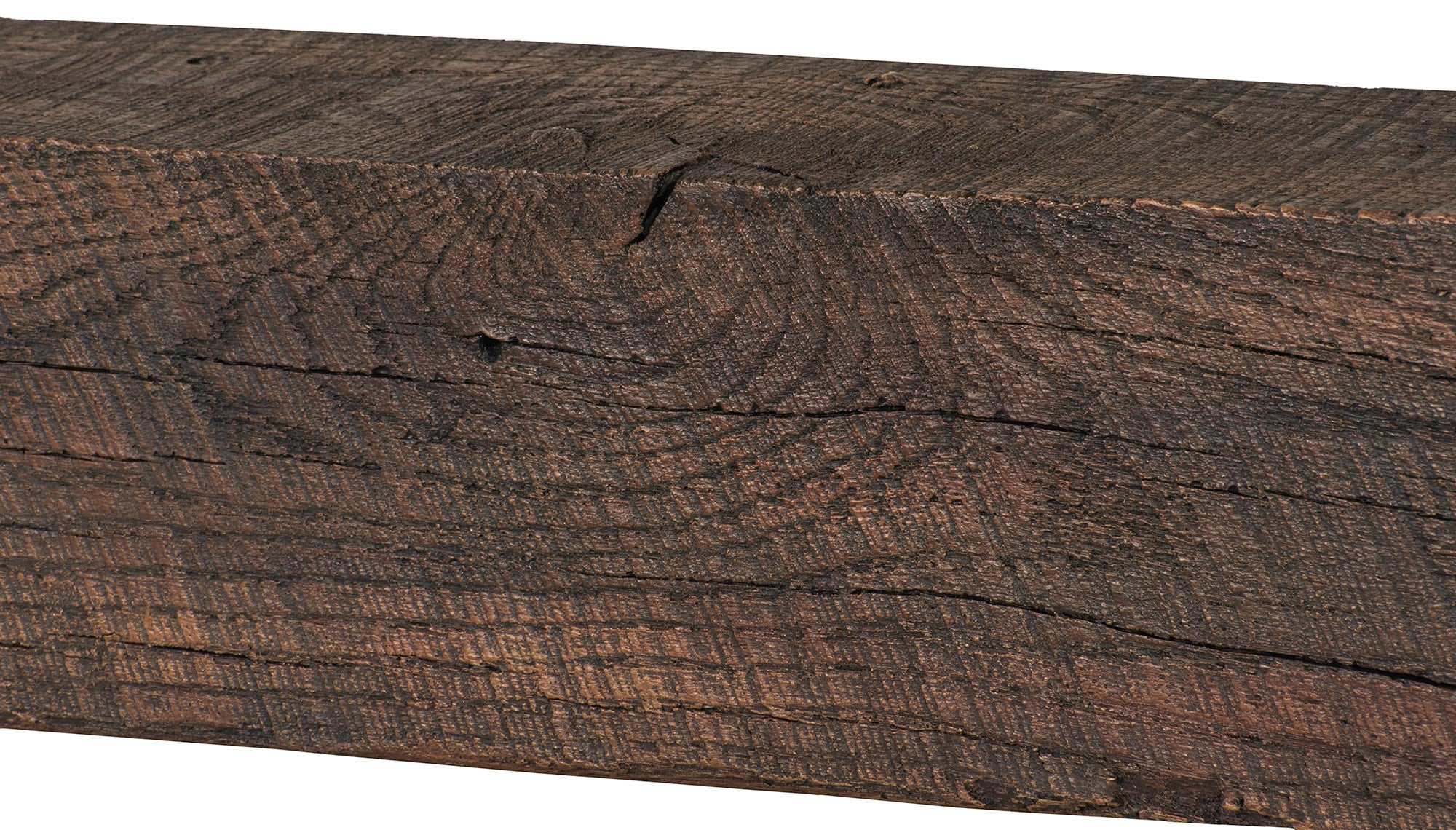 New River Weathered Beam Non-Combustible Mantel Shelf TOASTED RYE Finish - ExceptionalFire