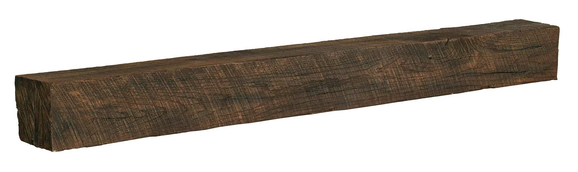 New River Weathered Beam Non-Combustible Mantel Shelf TOASTED RYE Finish - ExceptionalFire