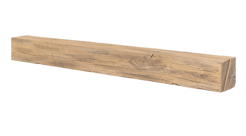 New River Weathered Beam Non-Combustible Mantel Shelf WHEAT Finish - ExceptionalFire